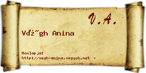 Végh Anina névjegykártya